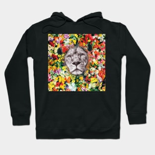 Lion With Flowers Hoodie